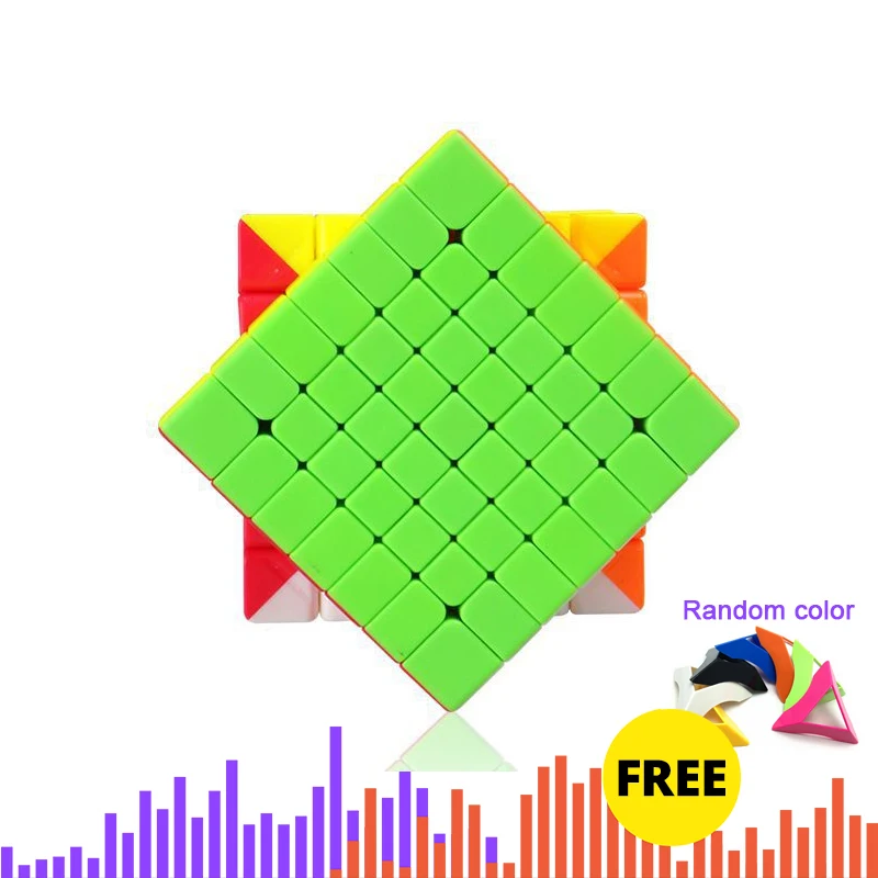 

QiYi 7x7x7 Solid Color Profissional Magic Cube Competition Speed Puzzle Cubes Toys For Children Kids Cube Patience Games