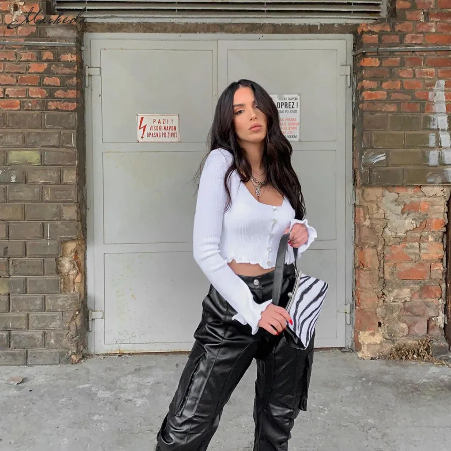 Женский офисный Топ macheda белый тонкий базовый ребристый укороченный топ с