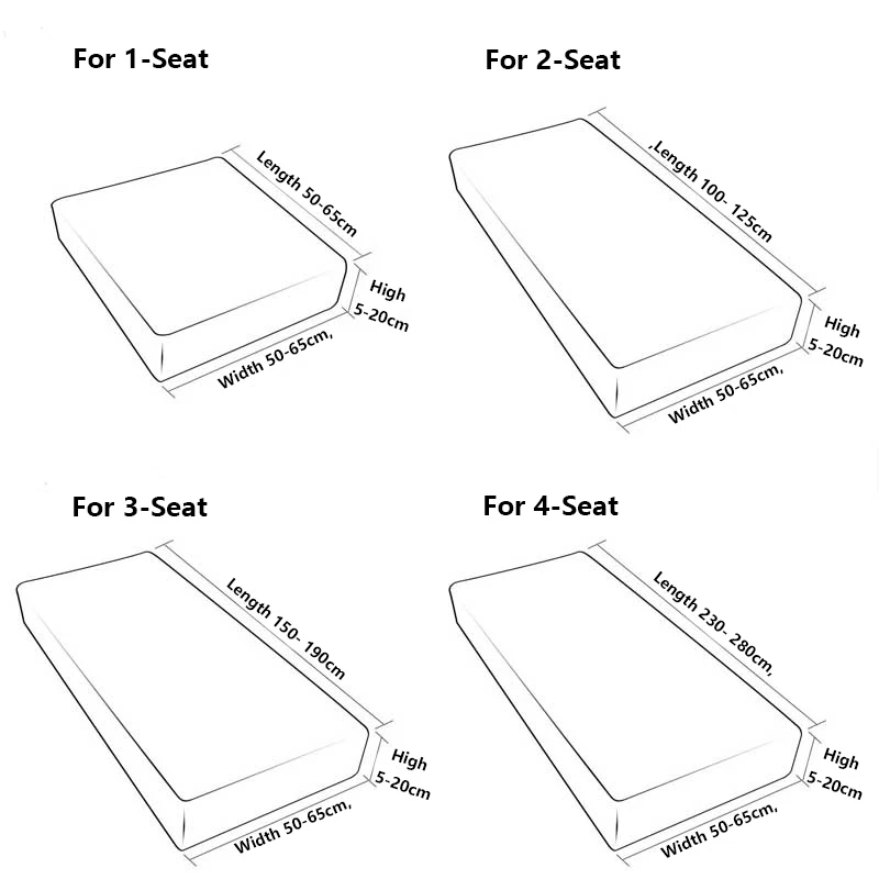 1pc Jacquard Sofa Seat Cushion Cover Chair Stretch Washable Removable Slipcover Solid Color Polar Fleece Protector | Дом и сад
