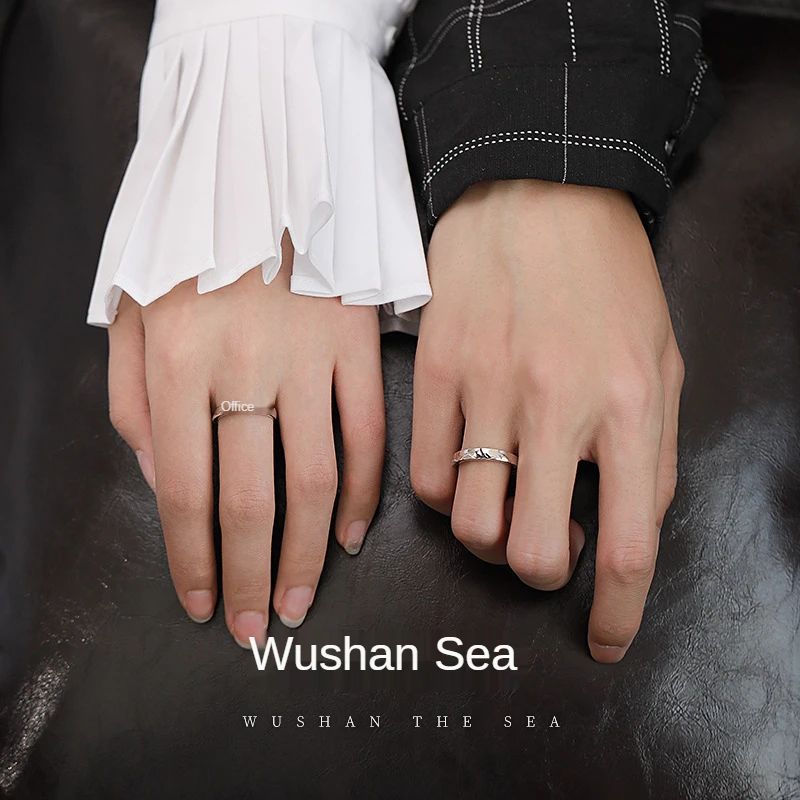 Кольца LURUIXU регулируемые посеребренные эпоксидные горные и морские | Украшения