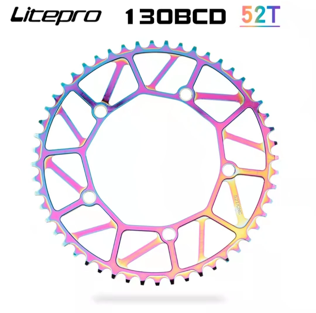 Велосипедный кривошипный комплект Litepro 130 BCD 46T 48T 50T 52T 54T 56T 58T велосипедная
