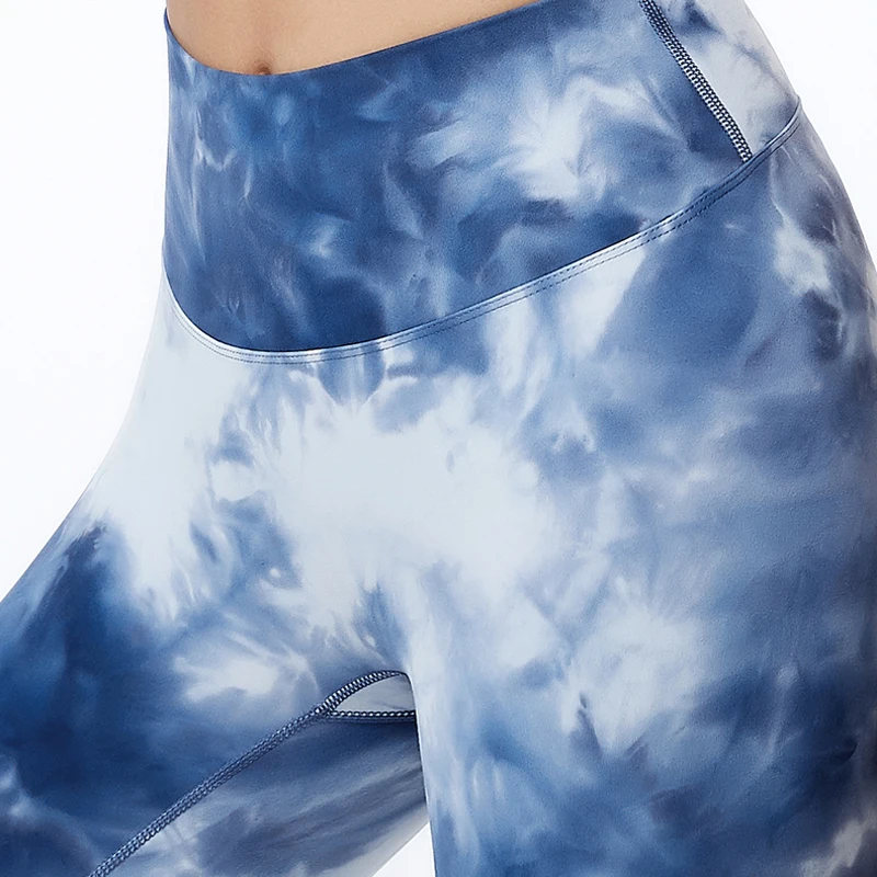 New Yoga Pants Women Leggings For Fitness Nylon Tie Dyed High Waist Long Pants Women Hip Push UP Tights Women Gym Clothing