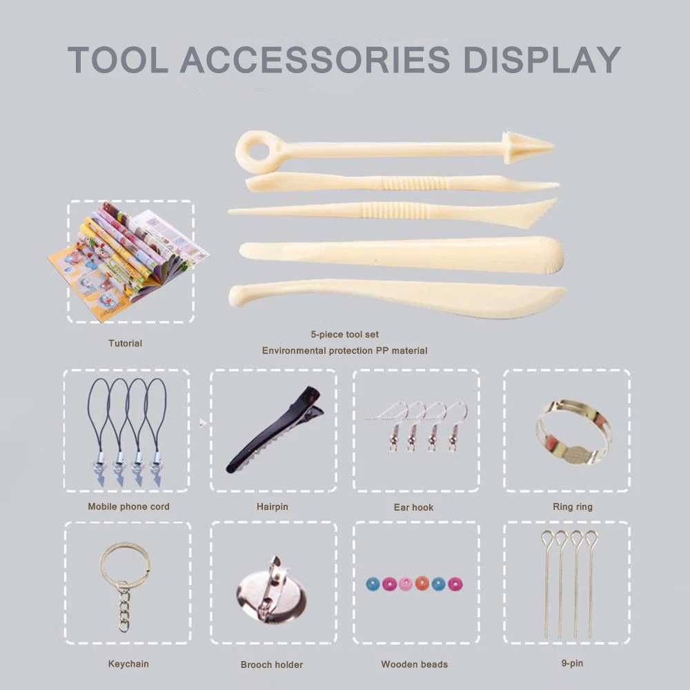 12/42 цветов полимерная глина стартовый набор сделай сам мягкая печь для выпекания