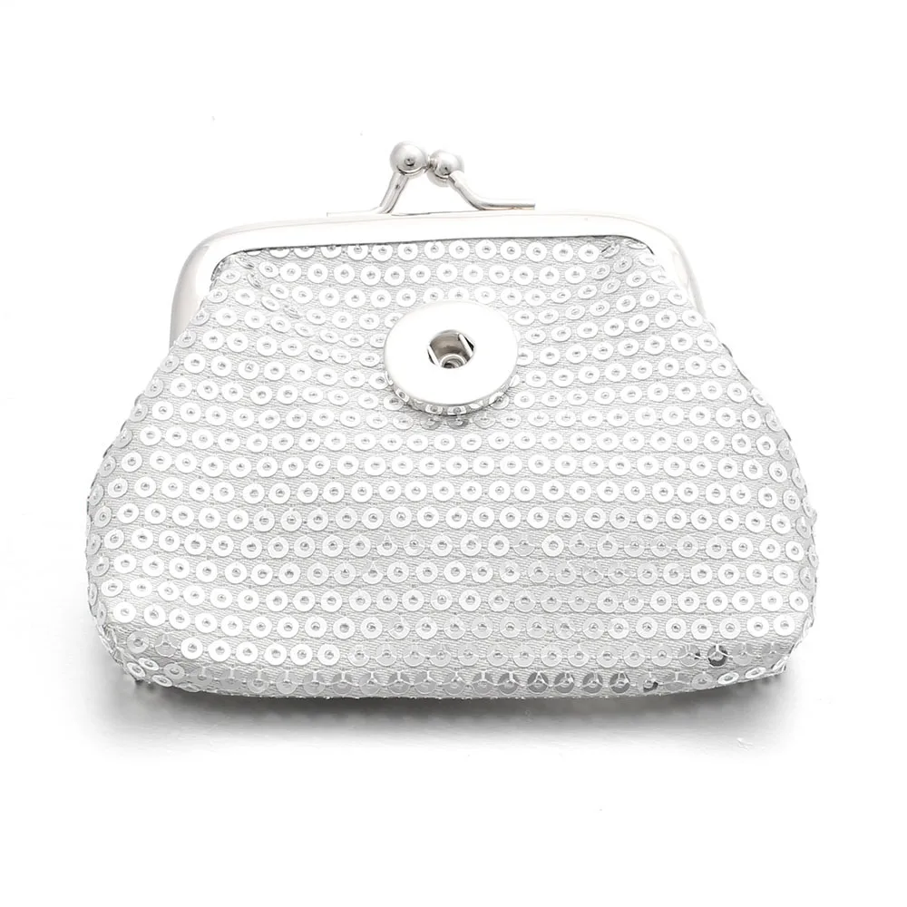 Модные кошельки для мелочи с застежкой кнопкой и блестками 18 мм|Браслеты шармами|