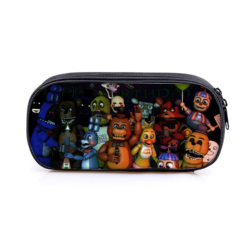 

Five Nights At Freddy`s Cosmetic Cases Pencil Bag Chica Bonnie Fazbear Freddy Case School Children Makeup Bag Kids Pencil Box