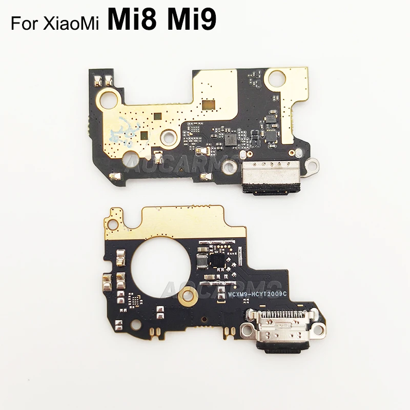 Aocarmo-conector de puerto de carga r&aacute;pida USB para Xiaomi Mi 8, 9, Mi8, mi9, 9SE, cargador, Dock, micr&oacute;fono, piezas de repuesto-2
