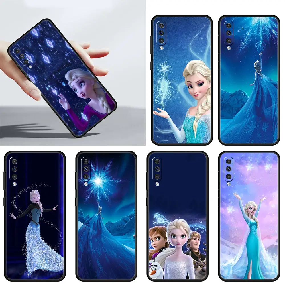 

Frozen Elsa Princess Aisha Case for Samsung Galaxy A50 A10 A70 A30 A20e A20s A40 A10s A7 2018 A90 5G Cases Black Soft Cover