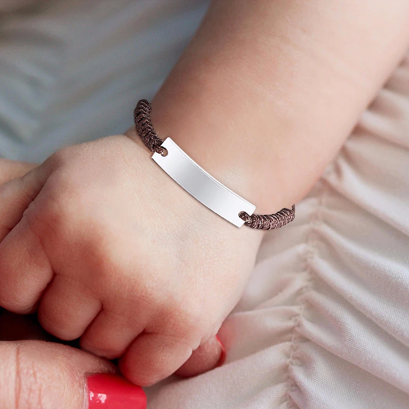 Vnox плетеные браслеты ручной работы для мальчиков детский браслет из нержавеющей