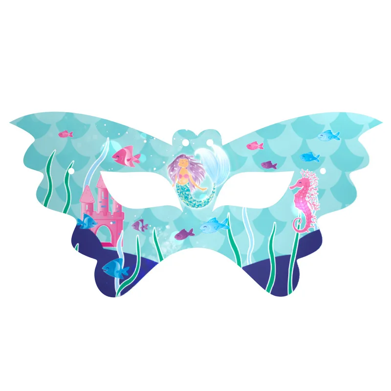 6 шт. декоративные бумажные маски для глаз в виде единорога|Маски вечеринки| |