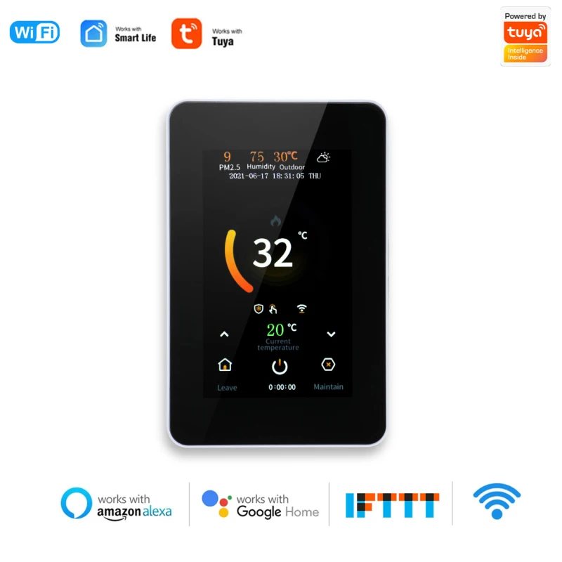 

Tuya Smart Wifi Thermostat Temperature Controller For Water/Electric Floor Heating/Boiler Works With Alexa Google Home