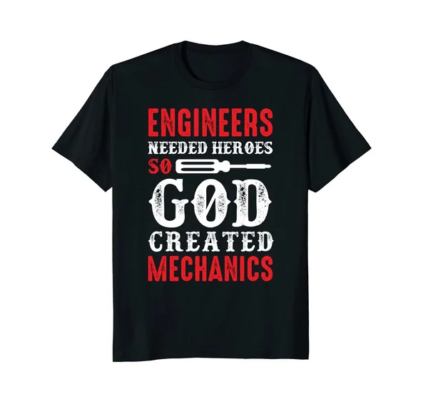 

Funny Engineers Need Heroes So God Created Mechanics Short Sleeve T-Shirt