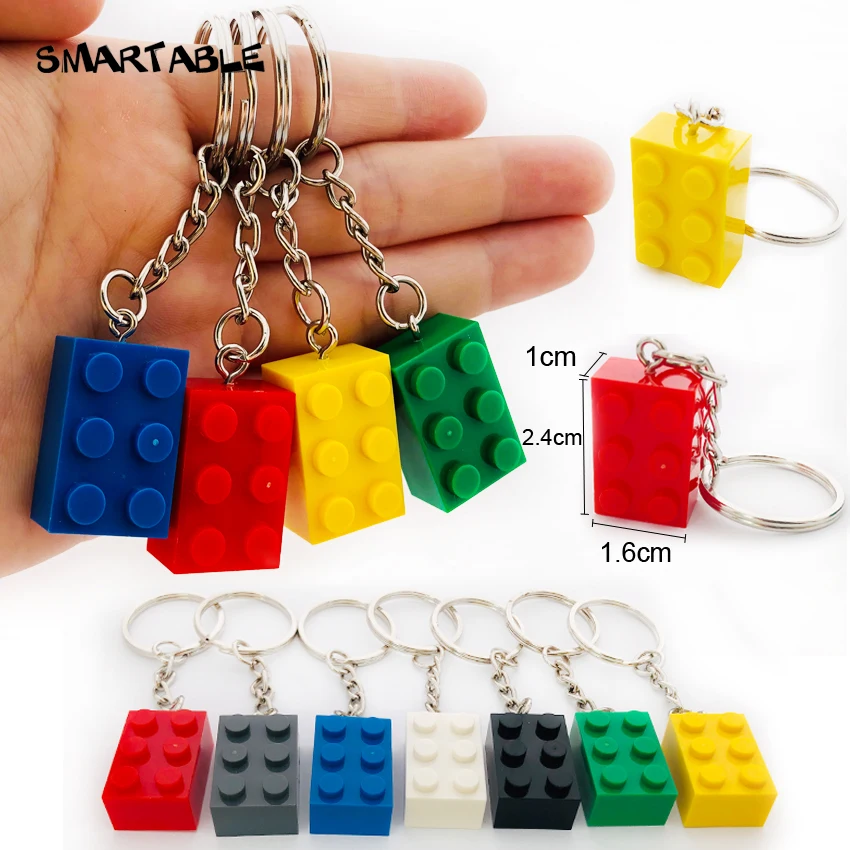 Брелок для ключей Smartable Brick 2x4 2x2 2x3 1x4 игрушка детей рождественский подарок брелок