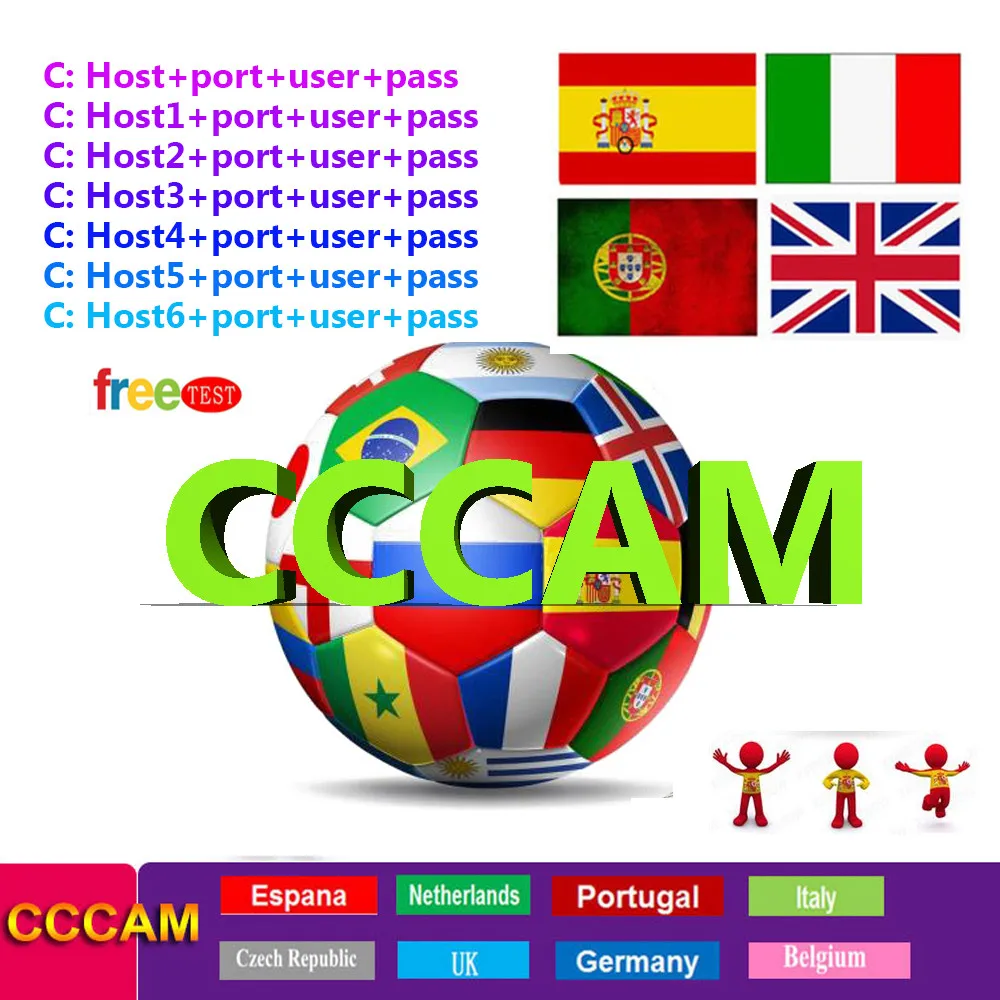 GTmedia CCCAM 7 Clines линия для спутниковый приемник Европа 1 год ES Испания Великобритания Clines для Freesat V7 ТВ приемник DVB S2