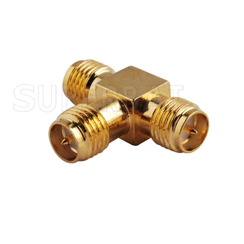 Superbat 5pcs RP-SMA Adapter RP-SMA Female to Reverse Jack to Reverse Jack T Type