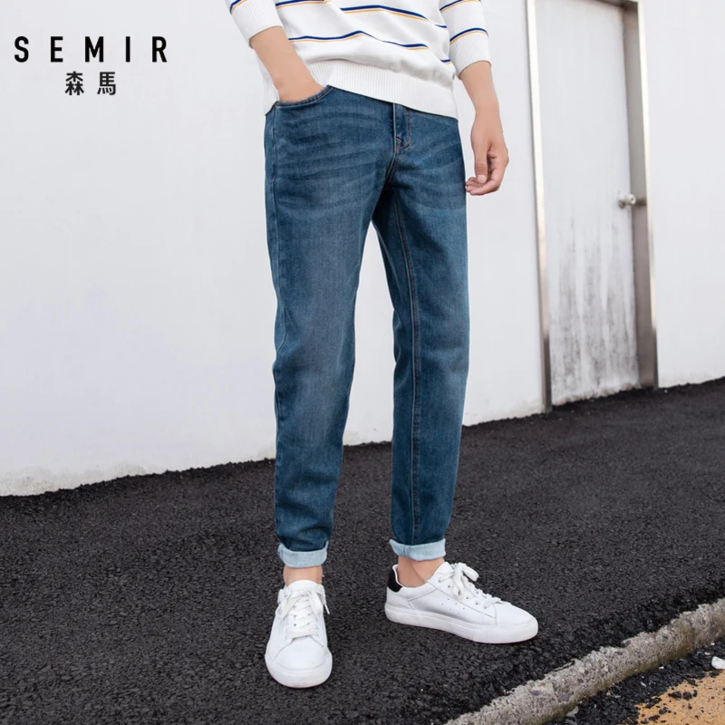 Джинсы SEMIR мужские стрейчевые брюки для мальчиков модные брендовые хлопковые