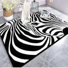 Нордические ковры, ковер для гостиной с 3D-принтом зебры, Сверхмягкий, фланелевый, пластиковый горошек, нескользящий, напольный коврик для спальни