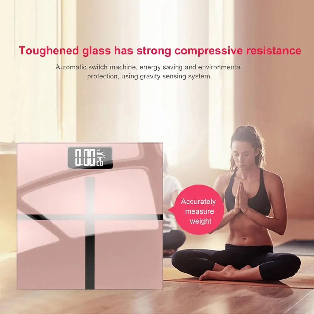 Large Screen Household Electronic Scale Bathroom Body USB Charging LCD Digital Display Automatic Induction Weight | Инструменты