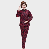 trending products women winter clothing middle age clothing warm lady clothes set cotton 2 piece set thick factory outlet 174