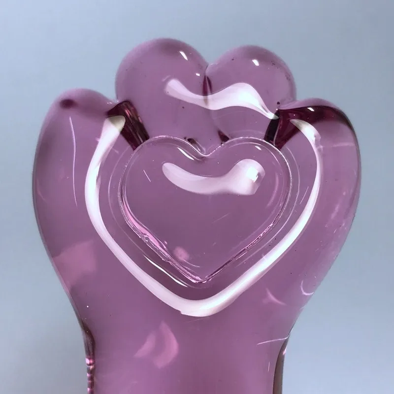 Хрустальная Анальная пробка Медвежья Лапа голова слайм стеклянный