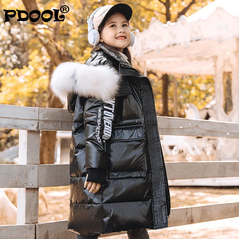 

-30 Degrees Girls Winter Snowsuit 2021 New Children's Down Jacket Thicken Girl Snowsuit Parkas Kids Fashion Coat For Girl 5-12Y