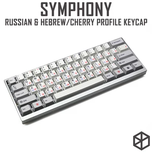 Kprepublic 139 Русский Иврит шрифт язык синий красный вишневый профиль краситель Sub Keycap PBT для gh60 xd60 xd84 tada68 87 104 108