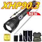 Супер XHP90.3 ультра яркая светодиодная вспышка светильник самая мощная вспышка светильник s Перезаряжаемые 26650 Батарея usb фонарь зум Ручной фонарь