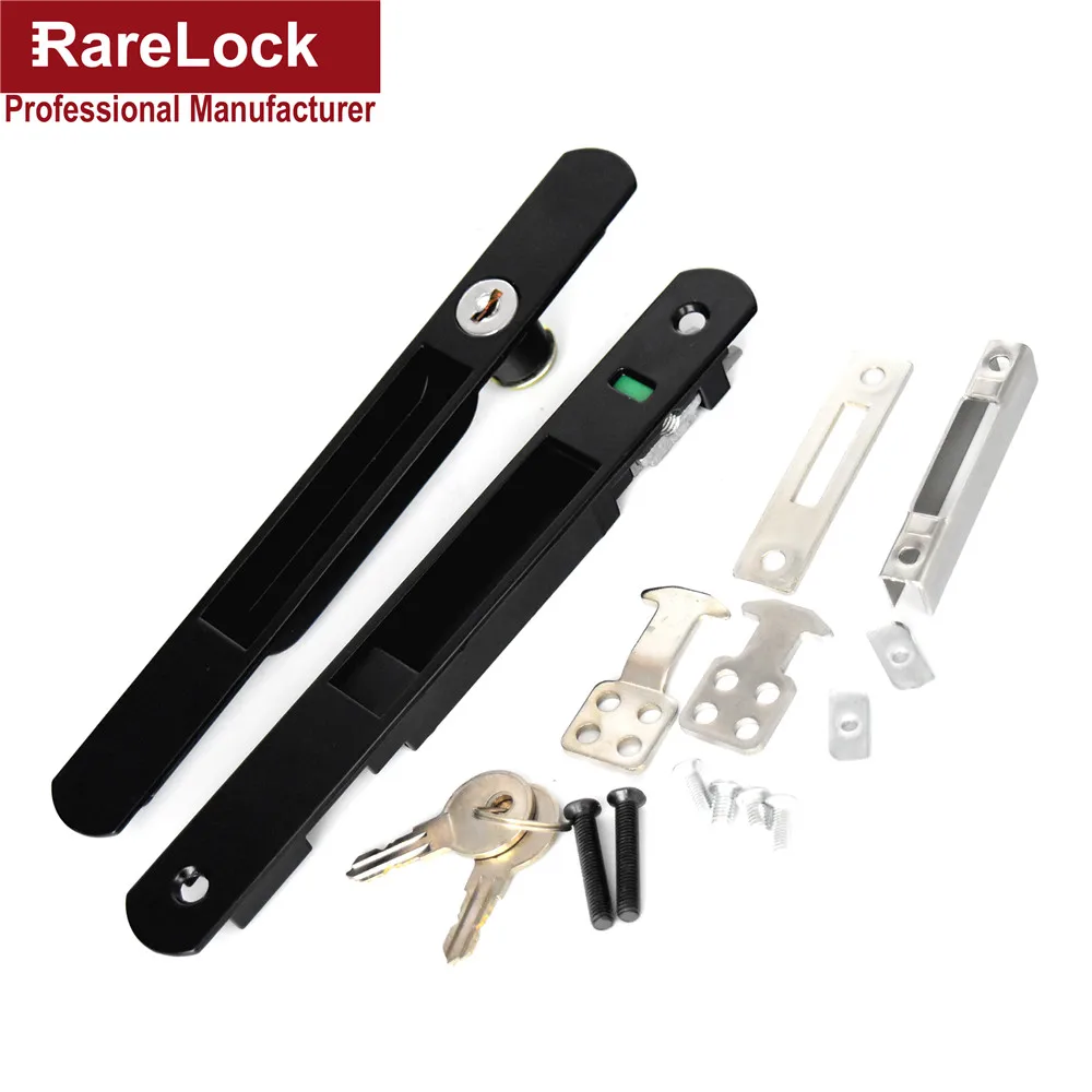 Rarelock раздвижные двери замок с зелеными красными наконечниками для окна спальни DIY безопасности дома аппаратные замки MMS228 ee