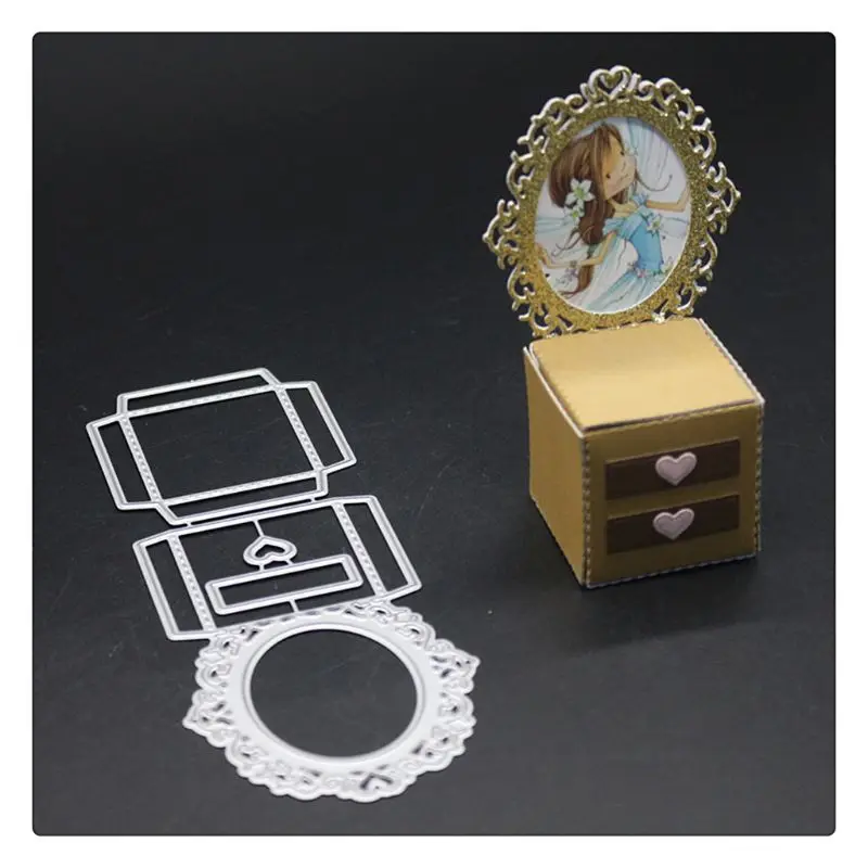 

Carbon Steel Cartoon Dressing Box Cutting Die Embossing Stencil Template Mold DIY Paper Art Handcraft Scrapbook Bookmark