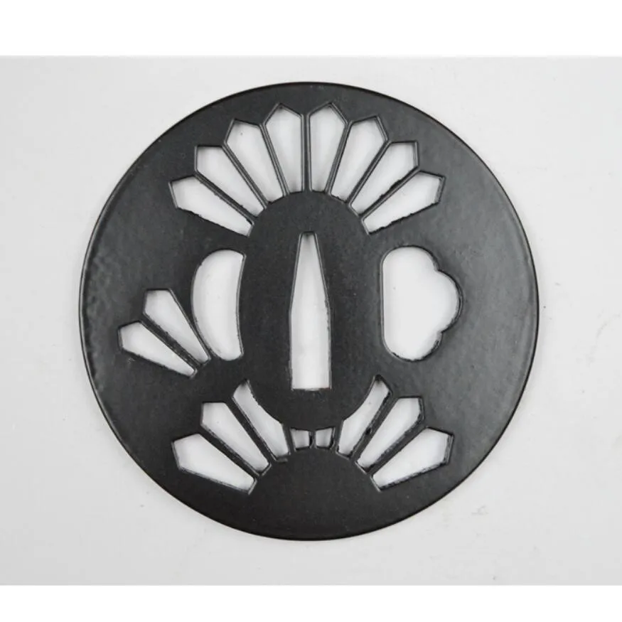 Прочная Железная стальная защита Tsuba для японской самурайский меч катана Wakizashi