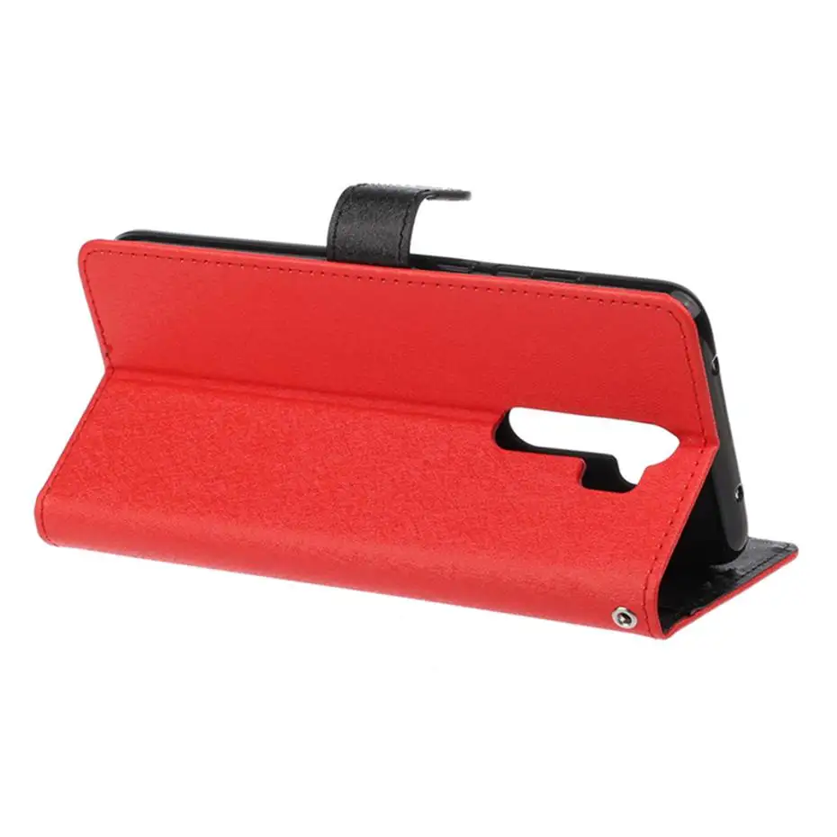 Чехол книжка из искусственной кожи с шелковым узором для Xiaomi Redmi Note 8 7 6 Pro телефона