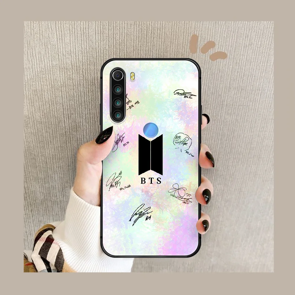 

Bangtan Boys kpop Phone Case Cover Hull For XIAOMI Redmi 7a 8a S2 K20 NOTE 5 5a 6 7 8 8t 9 9s pro max black Cell Silicone Prime