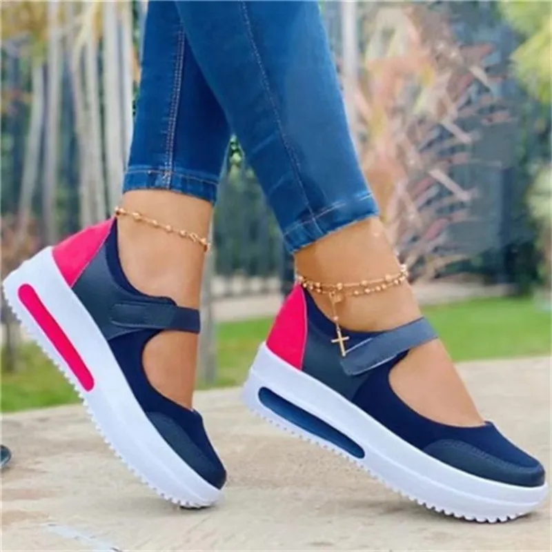 

Sandalias de cuña Vintage para Mujer, zapatos planos de plataforma con suela gruesa de paja y correa de hebilla, para verano