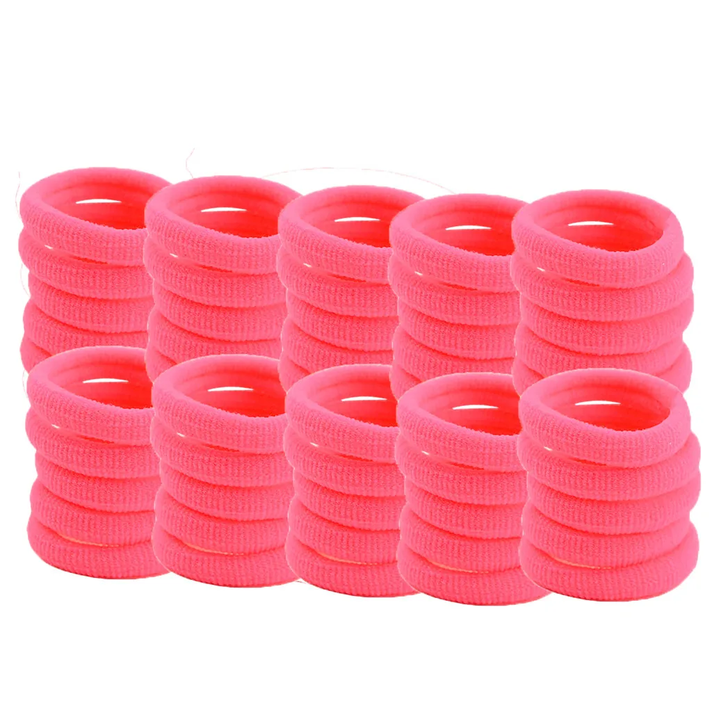 Watermelon Red 50 шт., женские эластичные резинки для волос, веревка, кольцо, аксессуары для волос, новинка, резинка для хвоста держатель ленты, Аксессуары 8,22 - Цвет: Watermelon Red
