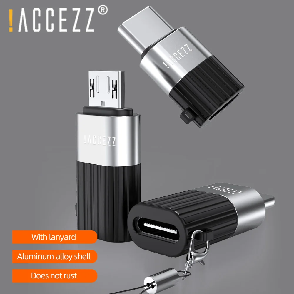 ! ACCEZZ из 2 предметов 8 штырьковыми разъемами типа C преобразователя Micro USB кабель