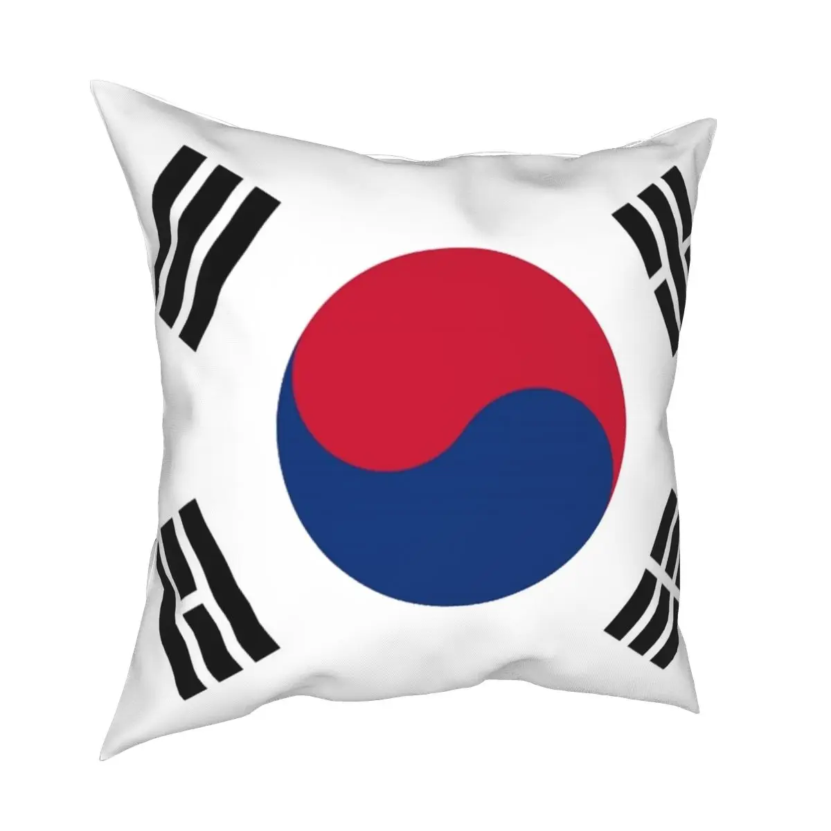 

Наволочка с принтом флага Южной Кореи, полиэстеровый декоративный чехол на молнии для домашней подушки, оптовая продажа