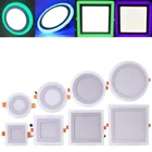 Круглаяквадратная приглушаемая RGB LED-светильник + пульт дистанционного управления 6 Вт9 Вт16 Вт24 Вт Встраиваемая потолочная панель AC85-265V + Драйвер