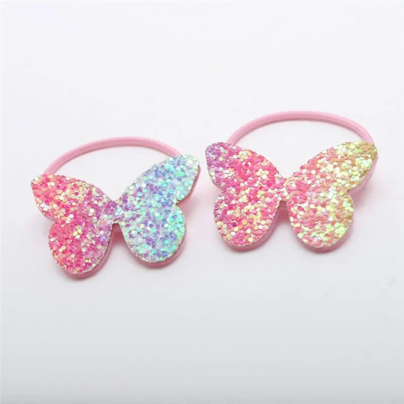 4Pcs New Girls Mickey Hair Scrunchies Rainbow Crown Elastic Bands Heart Accessories Fashion Gift for Birthday Party | Детская одежда и