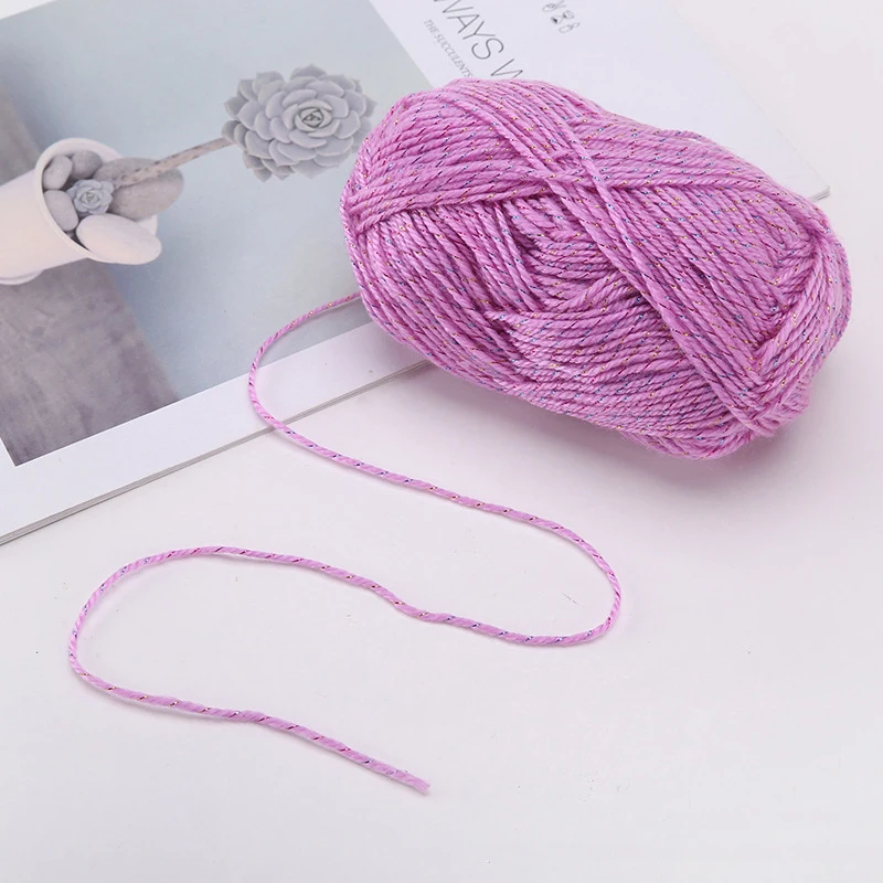 Блестящая шерстяная пряжа крючок подушка для вышивки крестиком акриловая линия