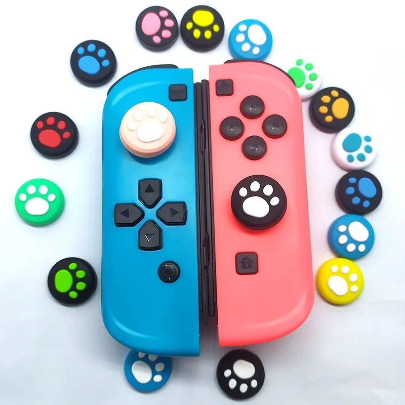 

Cute Thumb Sticks Grips For Switch Joy-con Lite Controller Cat Paw Thumb Caps Cover For Nintendo Switch Joycon Thumbstick Decor