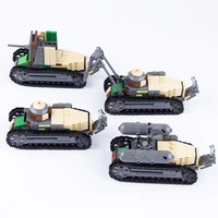 ww2 renault ft17 tank military building blocks germany soldier weapon ww1 france army figures car brickstoys for children