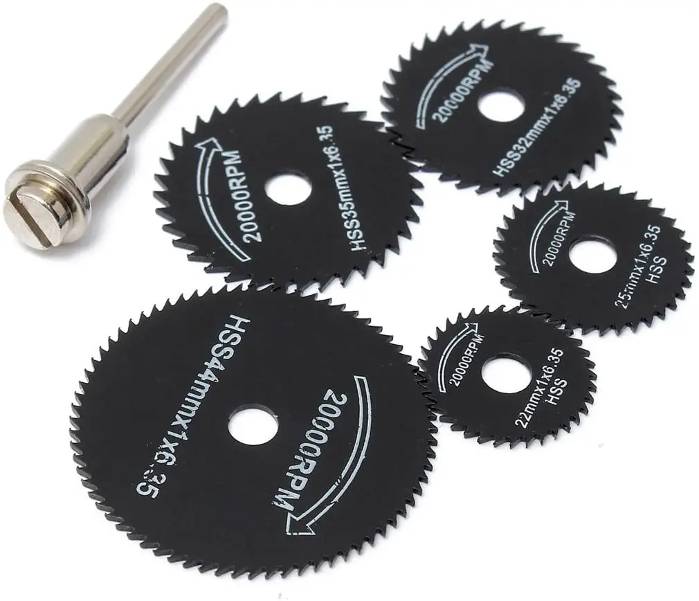 6Pcs Mini HSS Circular Saw Blade Rotary Tool For Dremel Metal Cutter Power Wood Cutting Discs Drill Mandrel Cutoff 22-44mm | Инструменты