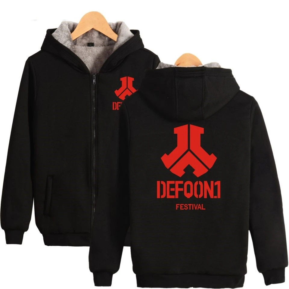 DEFQON 1 с принтом супер теплый капюшоном зимние утепленные флисовые толстовки hardstyle