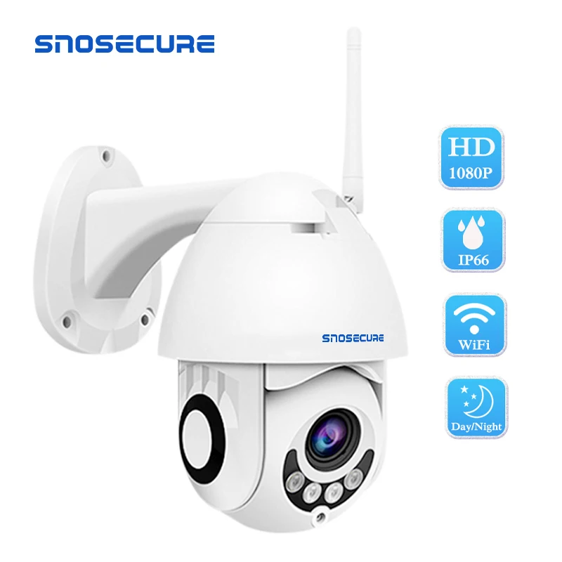 Беспроводная IP камера SNOSECURE HD1080P наружная PTZ Onvif 2 МП скоростная купольная