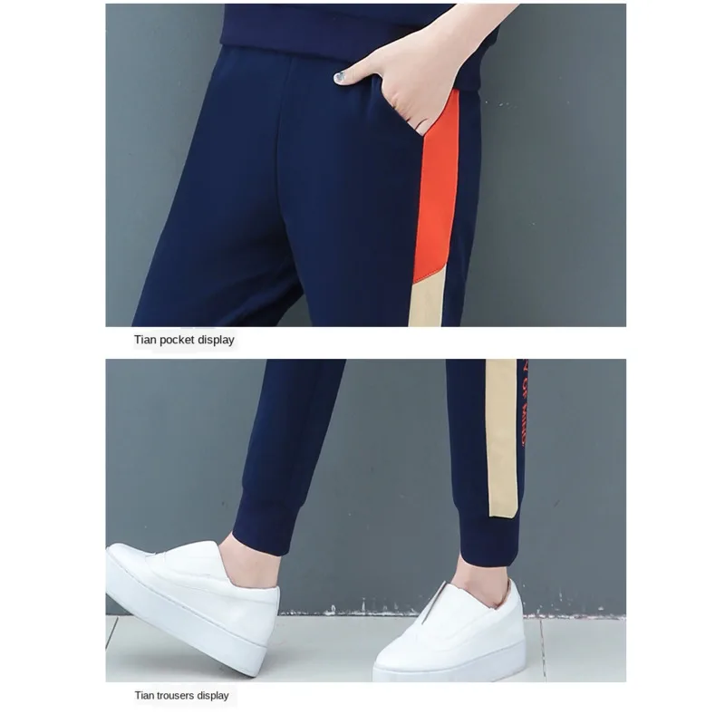 

YICIYA 2020 Women O-neck 2 Pieces Casual Loose Fashionable O-neck Spring And Autumn Lady Fashion Two Piece Set Top+long Pants