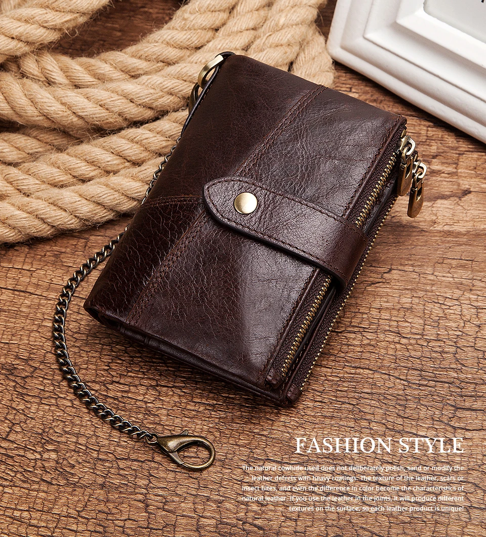Genuine Leather Women Wallet GZCZ Casual Men Wallet Women Long Wallet In Women`s Wallet and Purses Retro Rfid Women Short Wallet