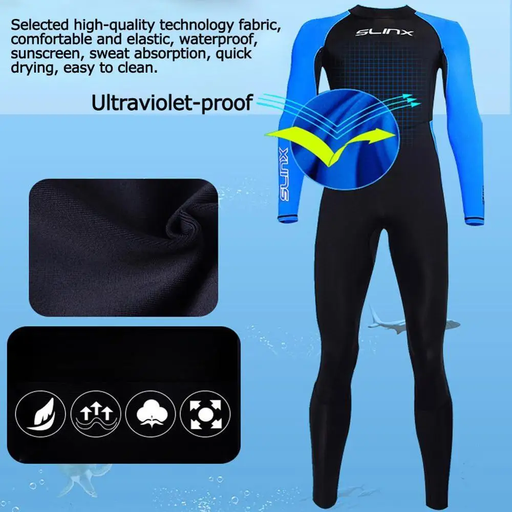 

Men's Full Body Wetsuit Men Neoprene Long Sleeves Dive Diving For Swimming - Snorkeling Surfing Perfect Suit Scuba A2Y8