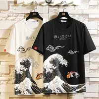 funny anime print oversized men t shirt hip hop cotton t shirt o neck summer japanese male causal tshirts 5xl fashion loose tees