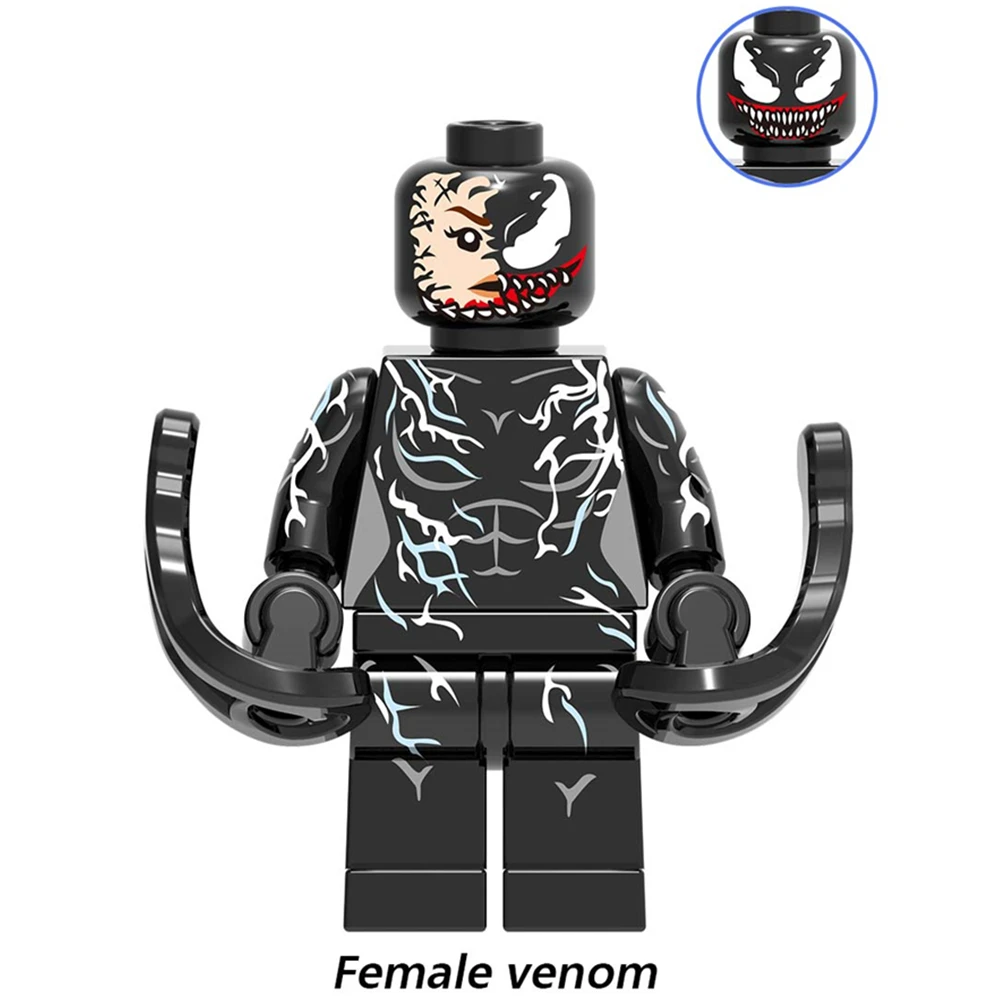 Одиночная распродажа Женский яд Человек-паук Marvel супергерои Мстители миньфиг