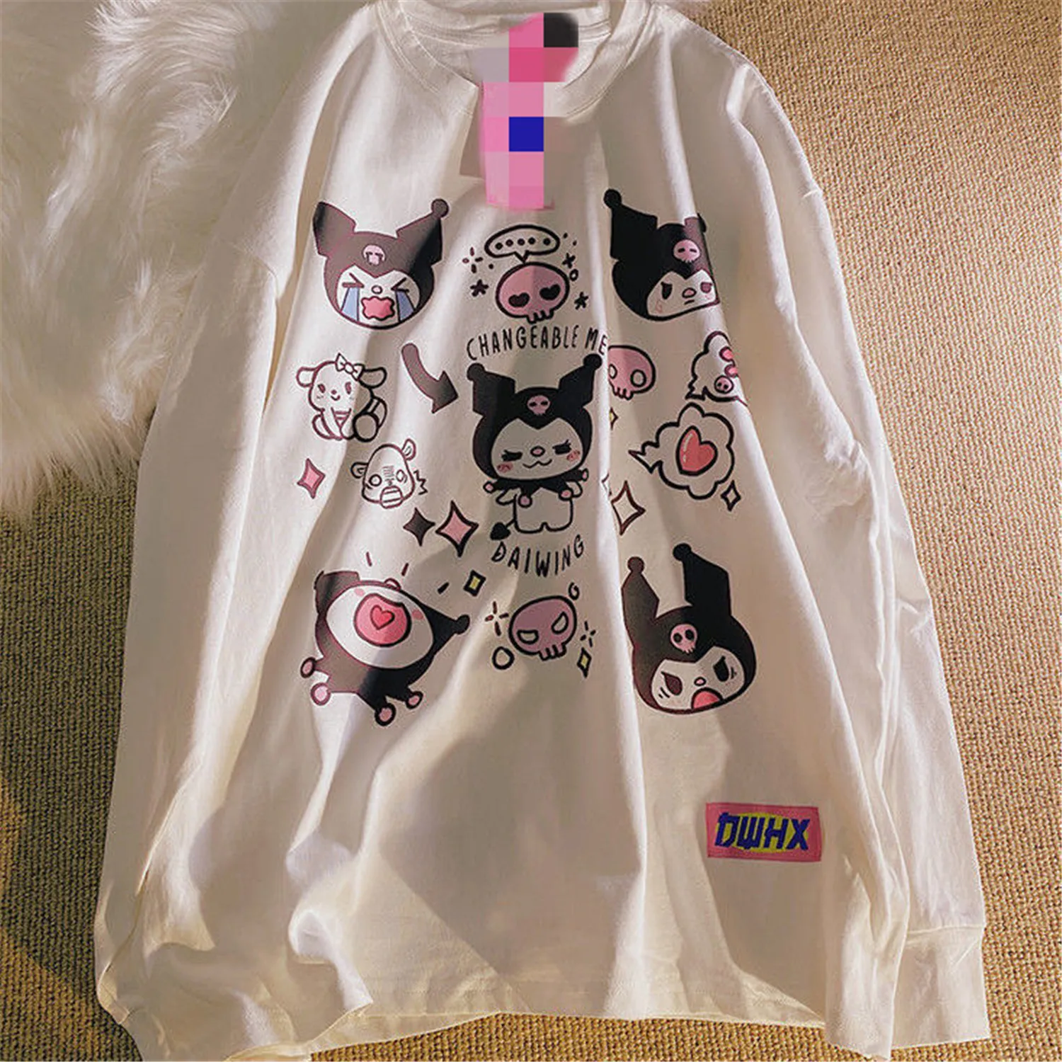 

Summer Harajuku Loose Girl Streetwear Tshirt Oversize Long Sleeve Cartoon T Shirt Casual Short Sleeve Men Fashion Hip Hop Tops