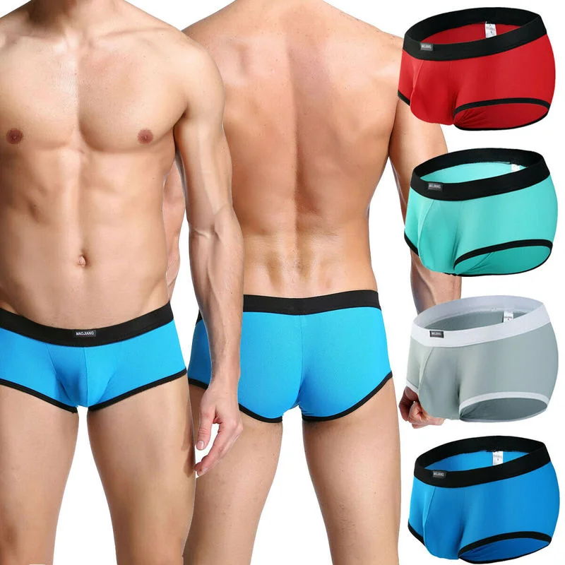 

Sexy Men Boxer Shorts Underwear Low Rise Underpants Boxers Trunks Male Panties Bulge Pouch Shorts Jockstrap Pants Men's Lingerie